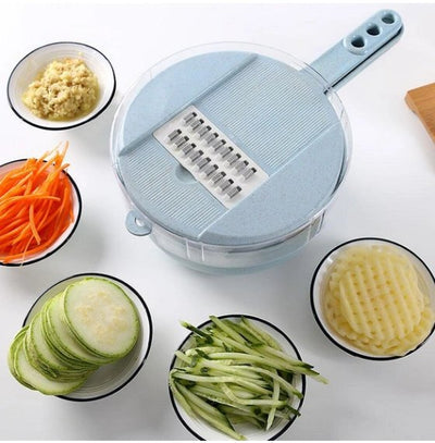 8 - in - 1 Mandoline Slicer Set Ultimate Veggie Cutter & Peeler Kitchen Tool - KDHomeTrendz