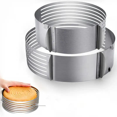 Adjustable Cake Slicer - 7 - Layer Stainless Steel Cake Cutter & Leveler - KDHomeTrendz