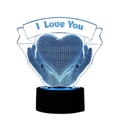 Romantic 3D Night Light Heart